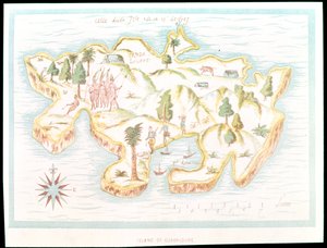 Mapa da ilha da Martinica, 1599